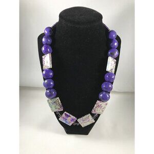 Handmade-Royal Purple 22in necklace